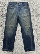 Rocawear Jeans Mens 36 Blue Baggy Denim Y2K Skater Wide Leg Hip Hop Vintage
