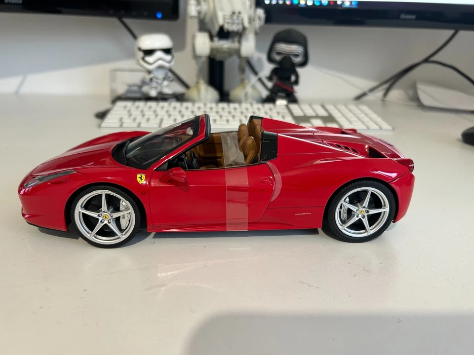 Ferrari 458 Spider Hot Wheels 1:18 Diecast Model Car, Red New Boxed, Rare - Image 2 of 4