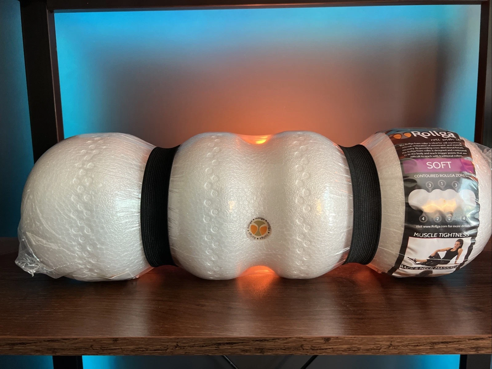 New Authentic Rollga Lite Soft Density White Foam Roller for Athletic Recovery