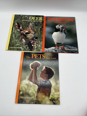 Young Explorers National Geographic Society 3 VTG Hardcover Books (see descrip)