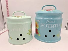 Fresh Potato And Onion Canisters Holders The Pioneer Woman