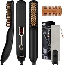 Beard Straightener Comb Upgrade Professional 2 in 1 Men's Beard Straightening...