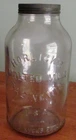 VINTAGE HORLICK'S MALTED MILK SLOUGH GLASS JAR RACINE WISCONSIN W/ LID