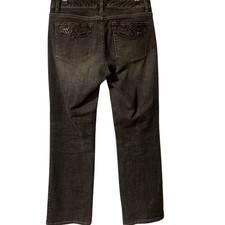 WHBM Jeans Women's Size 8 Blanc Limited Y2K Cowgirl Glam Grunge Boot Leg Flair