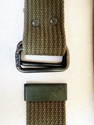 G-Star RAW Gürtel   Canvas   Olivgrün   Herren   Metall-Schnalle