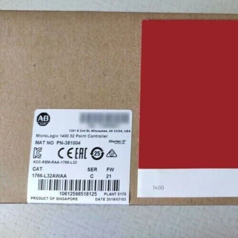 New Factory Sealed AB 1766-L32AWAA MicroLogix1400 32Point Controller US Free Tax - Image 3 of 4