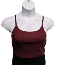 GAP Gap Body Womens Size Small Berry Wine Cotton Comfort Cropped Cami Bralette