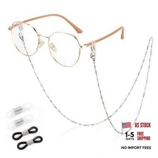 KENDANY Eyeglass Chain Stainless Steel Handmade Necklace for Reading 1-silver
