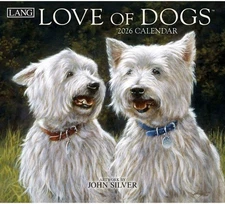 Lang Companies, Love of Dogs 2026 Wall Calendar by John Silver, 13.4'' X 2026 