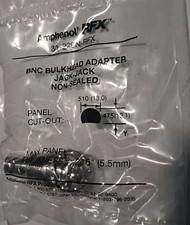 Lot of 25 Amphenol RFX BNC Female to BNC Female Bulkhead Adapter