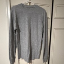 Sonoma Life  Style Men's Knit Pullover Sweater Gray Crew Neck Long Sleeve M