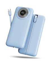 Power Bank 10000mAh, Portable Charger with Built in Cable 5V/3A High-Speed Ch...