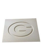 Green Bay Packers Hall Of Fame Faux Concrete G Panel Pepper Burruss Lambeau COA