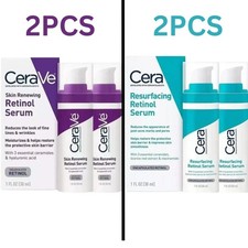 2x CeraVe Resurfacing Skin Renewing Retinol Hydrating Hyaluronic Acid Serum
