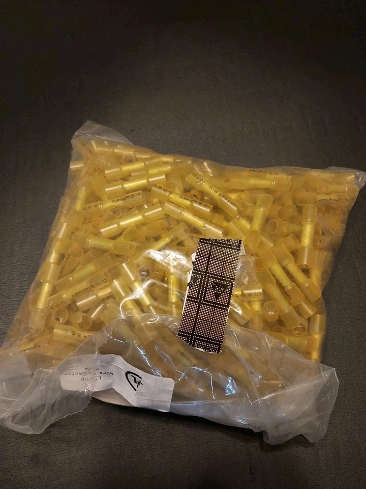 490 TE RAYCHEM Heatshrink Butt Splice Connectors Yellow D-406-0003 108961-000 - Image 4 of 4