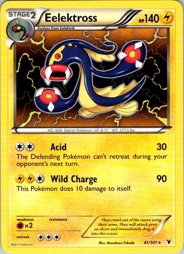 Eelektross (Noble Victories) 41/101 Rare Deck Exclusives Pokemon Lightly Played