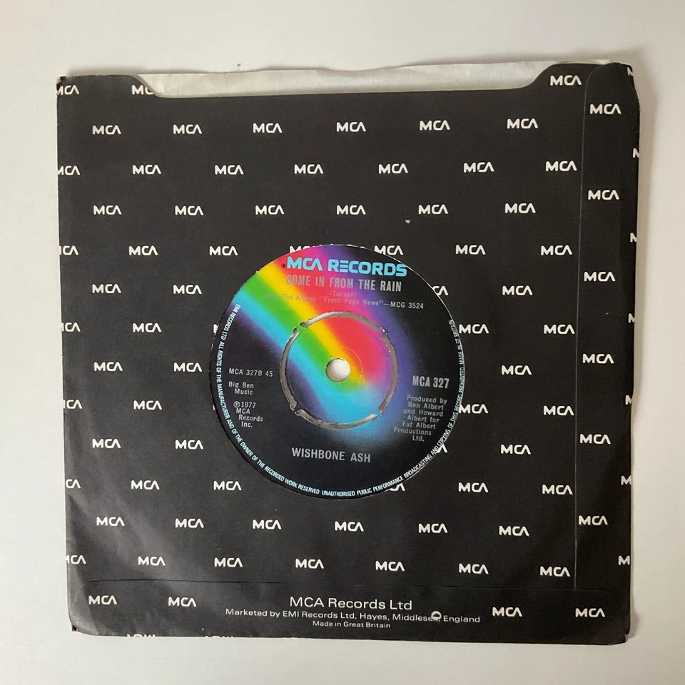 Wishbone Ash - Come In From The Rain 7" Vinyl Single 1977 MCA Rare Factor Sample - Изображение 2 из 4
