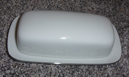 CROWN VICTORIA FINE CHINA LOVELACE COVERED BUTTER DISH