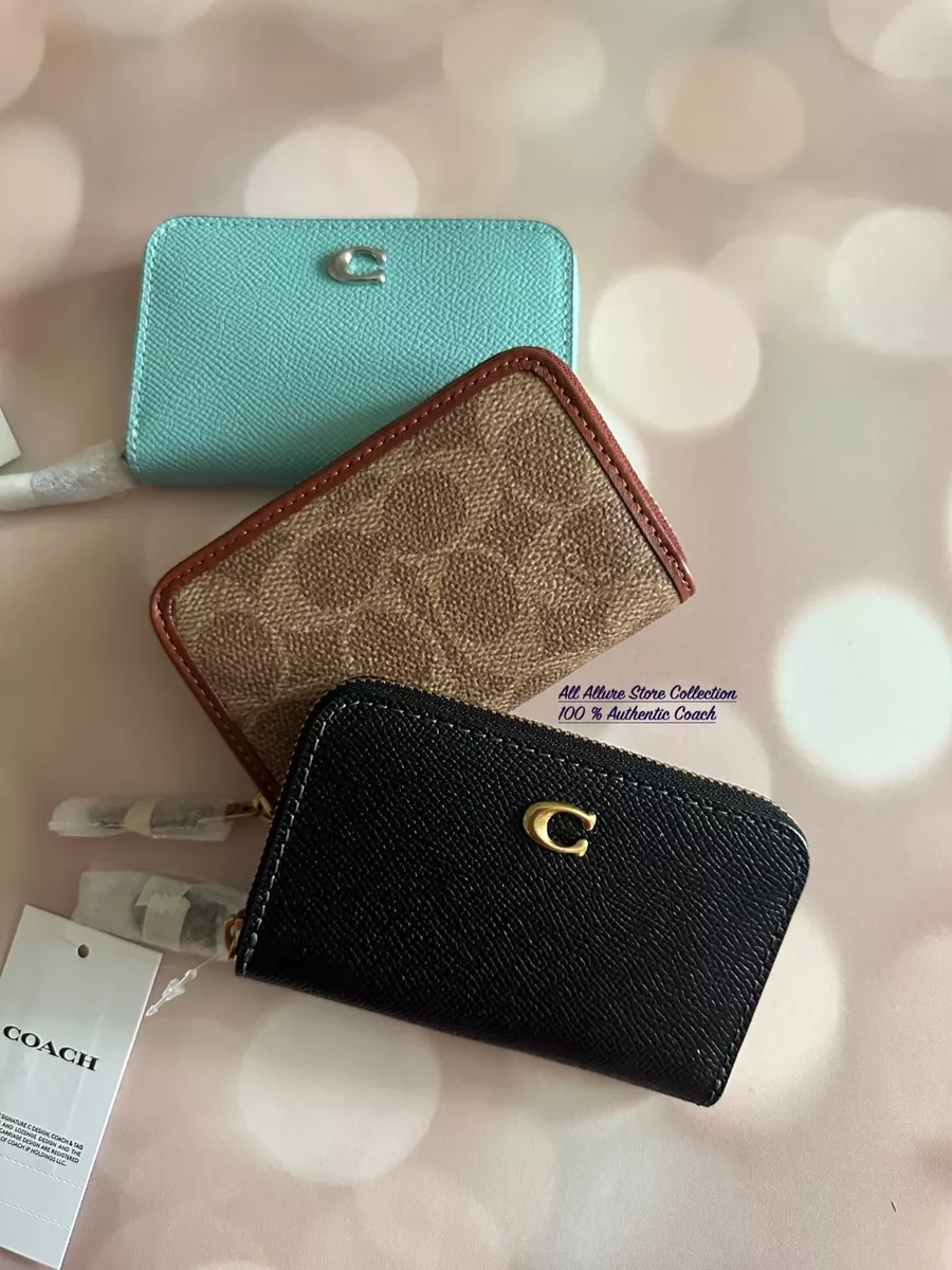 coach card holder with zipper