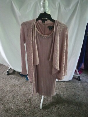 Jessica Howard Gold Dress W/Jacket Sz 4P | eBay