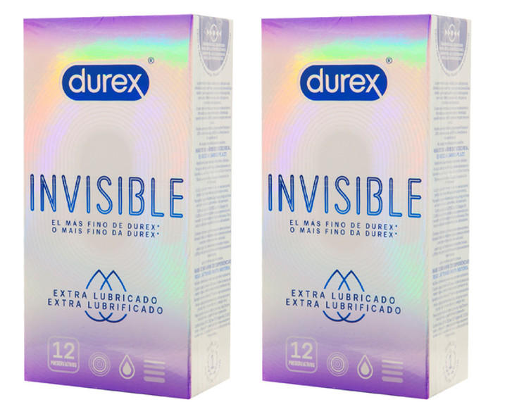 Durex Invisible Kondome 24 Stück (2×12 Stk) extra feucht, extra dünn