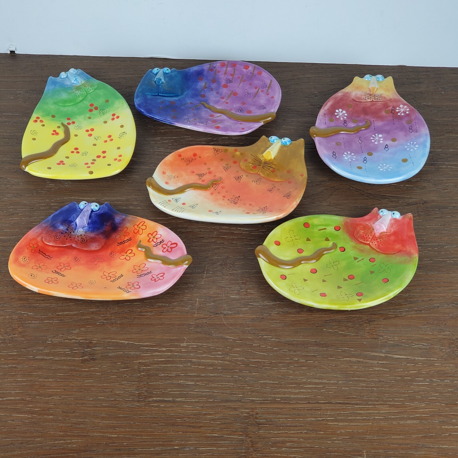 Variation 6in Studio Designworks Joy Cats Spoon Rest Plate Hand Painted