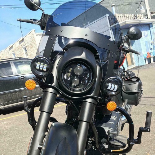 4.5" LED Spot Fog Passing Lights Driving Lamps For Harley Touring Ultra Classic - Picture 10 of 12
