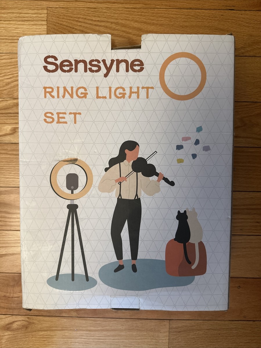 Sensyne 10'' LED Ring Light with 50'' Extendable Tripod Stand And Phone  Holder