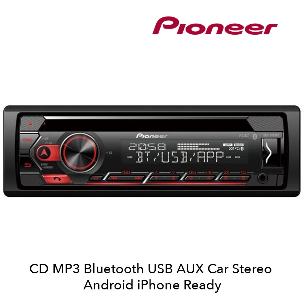 Pioneer DEH-S420BT - CD MP3 Bluetooth USB AUX Car Stereo Android