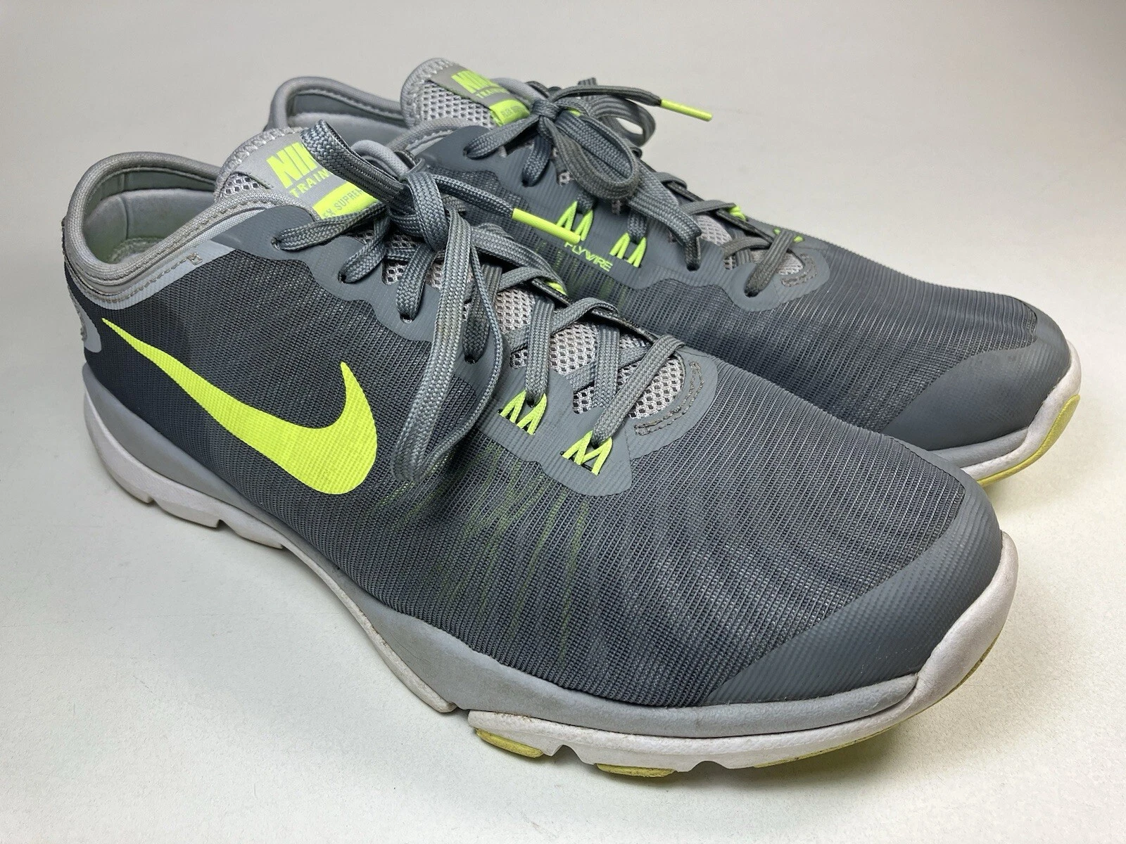 Nike Flex Supreme TR 4 hommes 10 baskets gris vert chaussures de course 823668 003