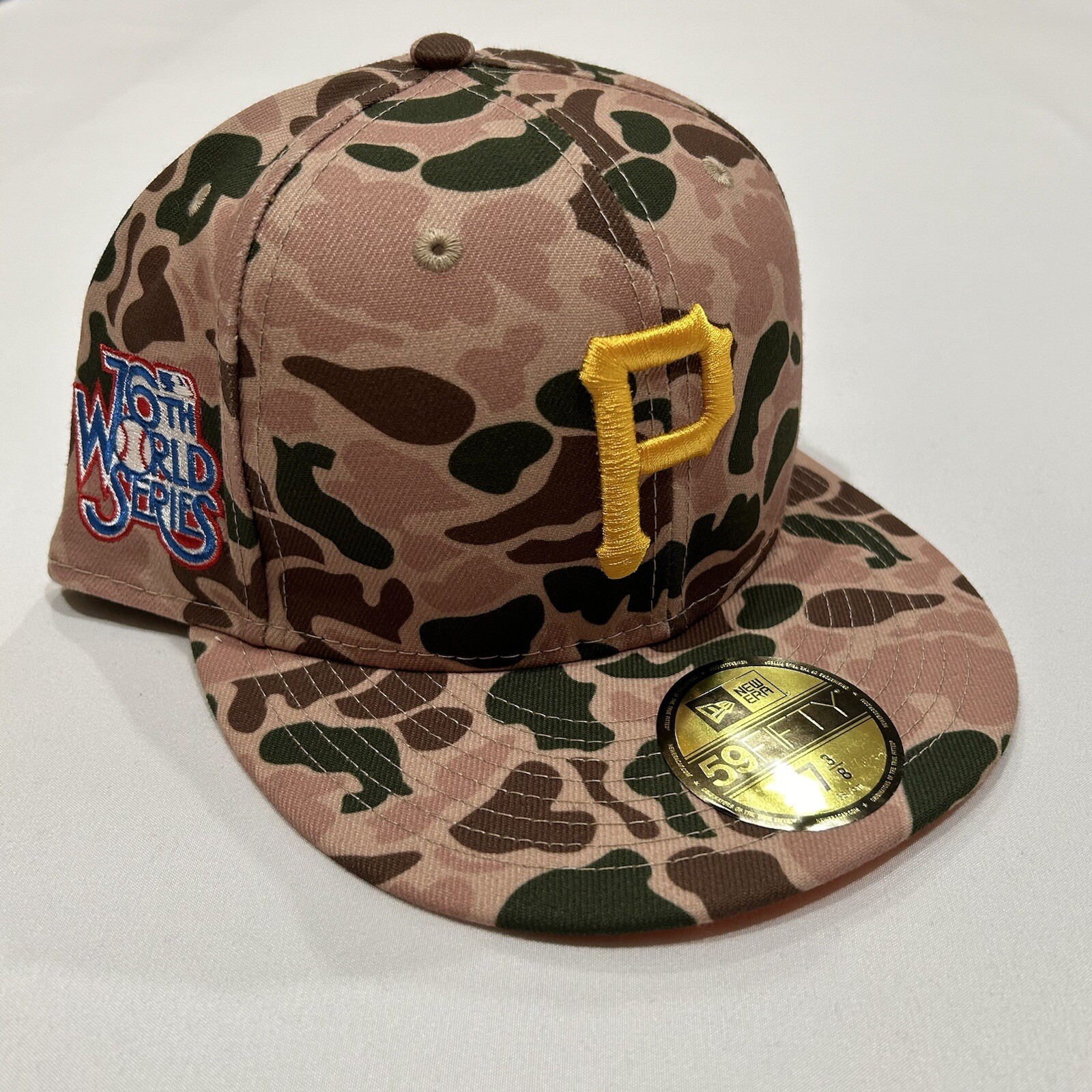 New Era MLB Pittsburgh Pirates 76th World Series Army Duck Camo Fitted Hat New