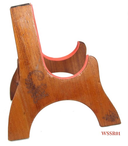 Solid Mahogany Laser Picture Wood Stand For 21" Soprano Ukulele Violin WSSR01-07 - Picture 4 of 29