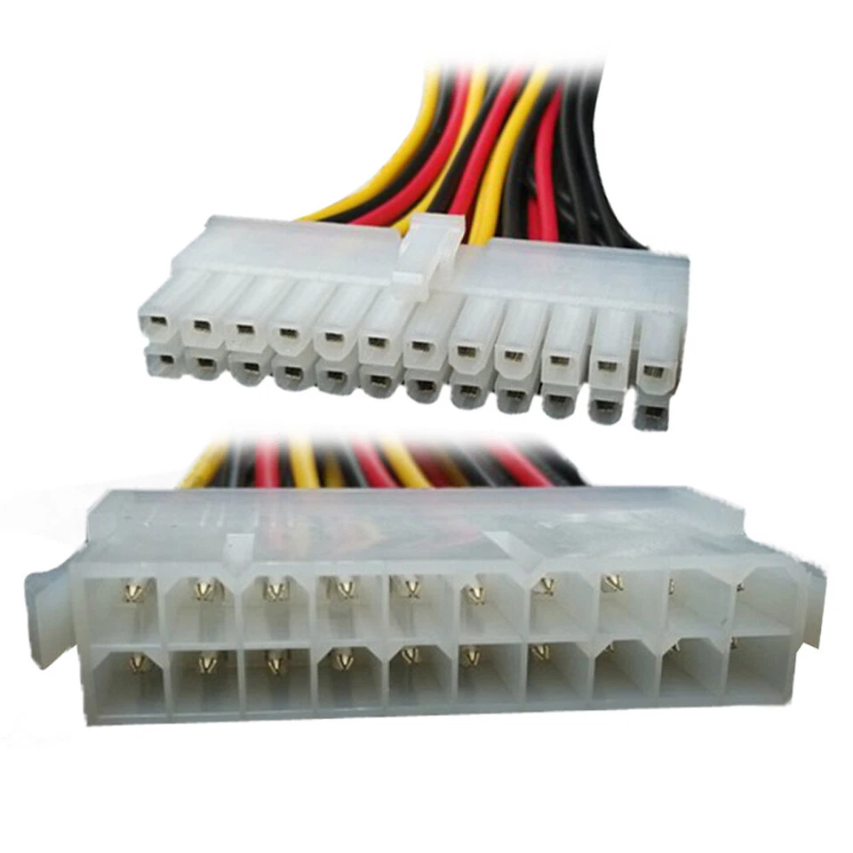 P27 Netzteil Strom Kabel Adapter 20pin Stecker auf 24pin Buchse für Mainboard PC - Bild 4 von 4