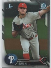 2016 Bowman Chrome Draft #BDC-4 Cole Irvin OAKLAND ATHLETICS Rookie Card 27. rookie card picture