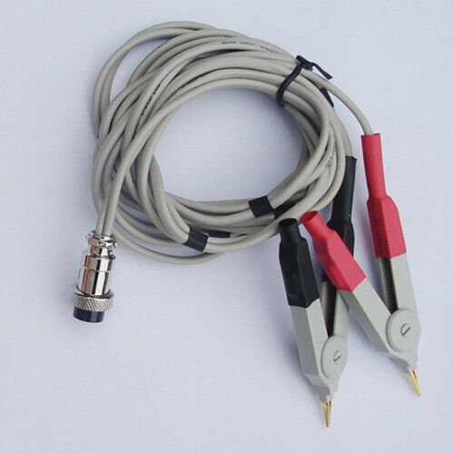 Kelvin Clip Alligator Clip Test Leads for LCR Meter W/ 5 Pin Din Female Socket - Picture 3 of 3