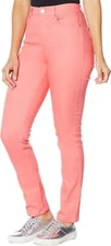 DG2 Diane Gilman Virtual Stretch Skinny Jean Fashion Coral 20WP NEW (240)