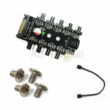 12V 3Pin/4Pin 10 Port CPU Cooling HUB PWM Fan Hub Controller