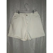 Gitano White Denim High Waist Mom Shorts Casual Cotton Size 16