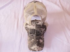 US Flag hat cap Mesh ACU CAMO Desert Digital Tactical Operator Snapback Baseball