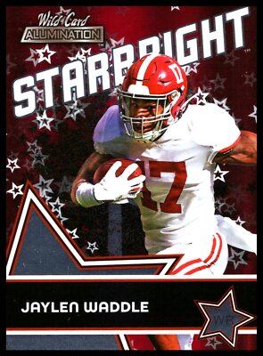 2021 Wild Card Alumination #SB-15 Jaylen Waddle Starbright Red | eBay