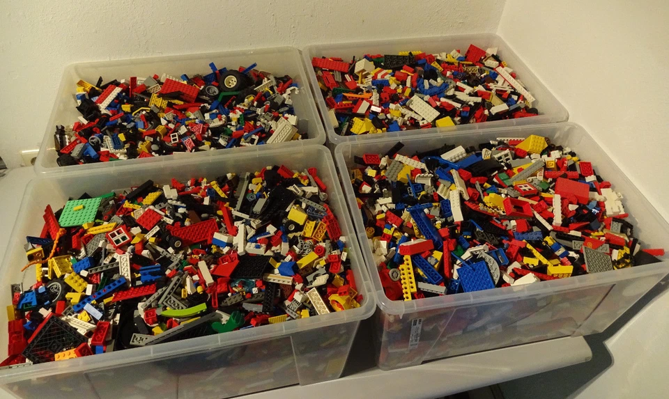 2 Kg LEGO Gemischte Kiloware Steine Platten usw!! Star Wars Ritter Space Piraten - Bild 3 von 4