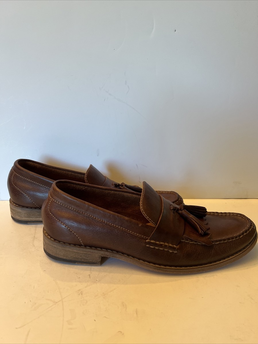 Cole Haan Mens Kiltie Tassel Loafer Slip On Brown Dress  display picture 1