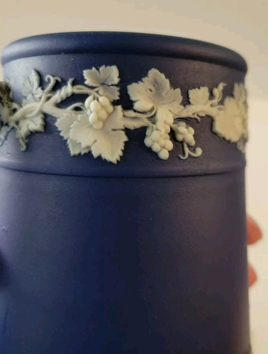 Wedgewood Kobaltblau Jasperware Krug Kanne England - Bild 5 von 15