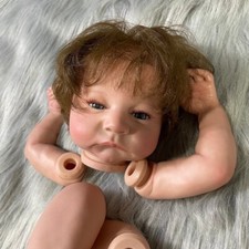 20in Painted Awake Reborn Doll Kit Levi Parts Unassembled DIY Rooted Hair Doll