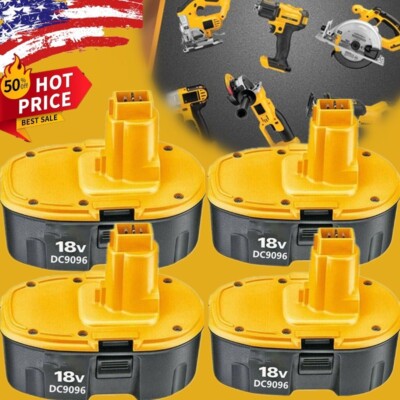1/4PACK 18V For Dewalt 18 VOLT DC9096 DC9098 NiMh Battery DC9099 Replacement