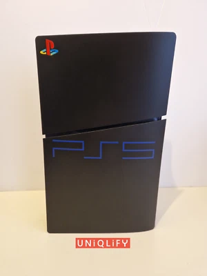 PlayStation 5 PS5 Slim/Pro | Retro PS2 Logo Themed Face Plate Cover | Disc Digi
