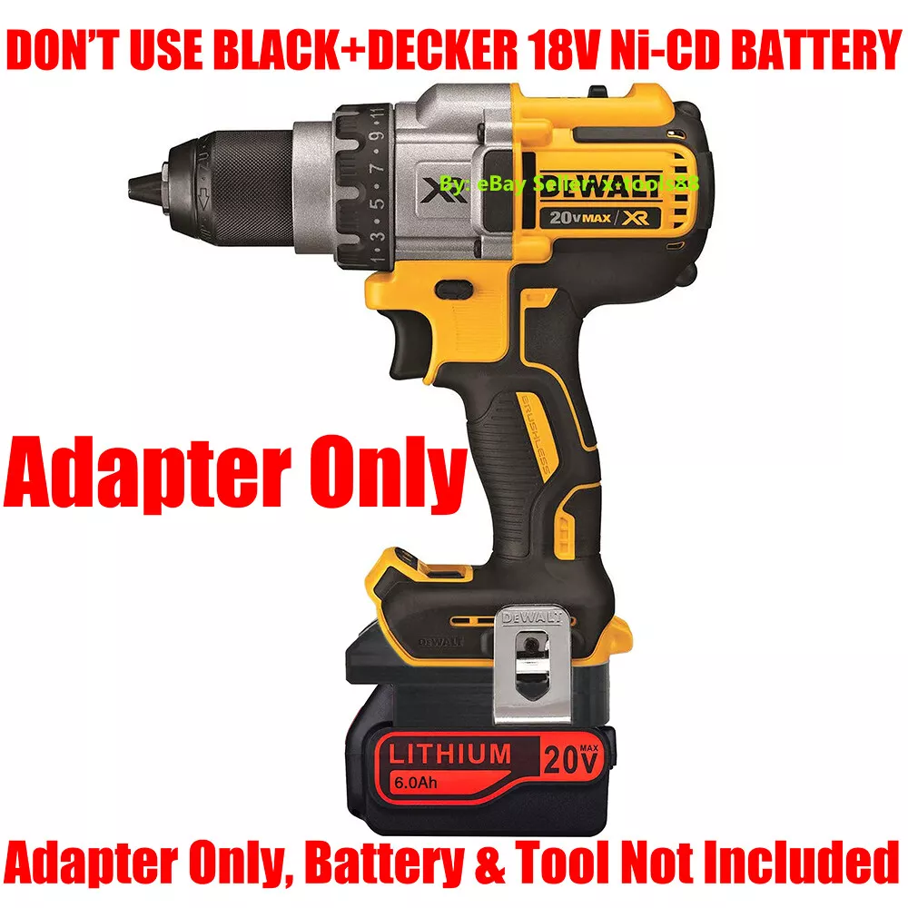 1x Adapter For DeWalt 20v XR Tools Use Black&Decker 20v MAX LBX20 Li-ION  Battery