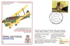 1971 RAF Manston 25th Anniversary RAF Education Branch Flown Cover Fancy Cancel