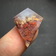 Scenic Moss Agate Cabochon 21x16x5mm High Quality 11.5 ct