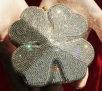 【正規品】SWAROVSKI Crystal bea 四つ葉clover JUDITH LEIBER SWAROVSKI CRYSTAL LUCKY 4 LEAF CLOVER LUCK BAG